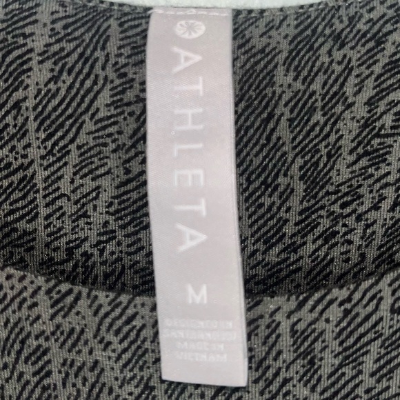 Athleta size Medium green and black stretchy sleeveless dress - Picture 3 of 9